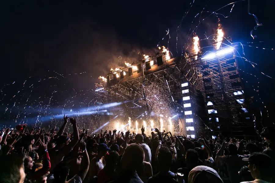 Concert crowd enjoying a premium live event